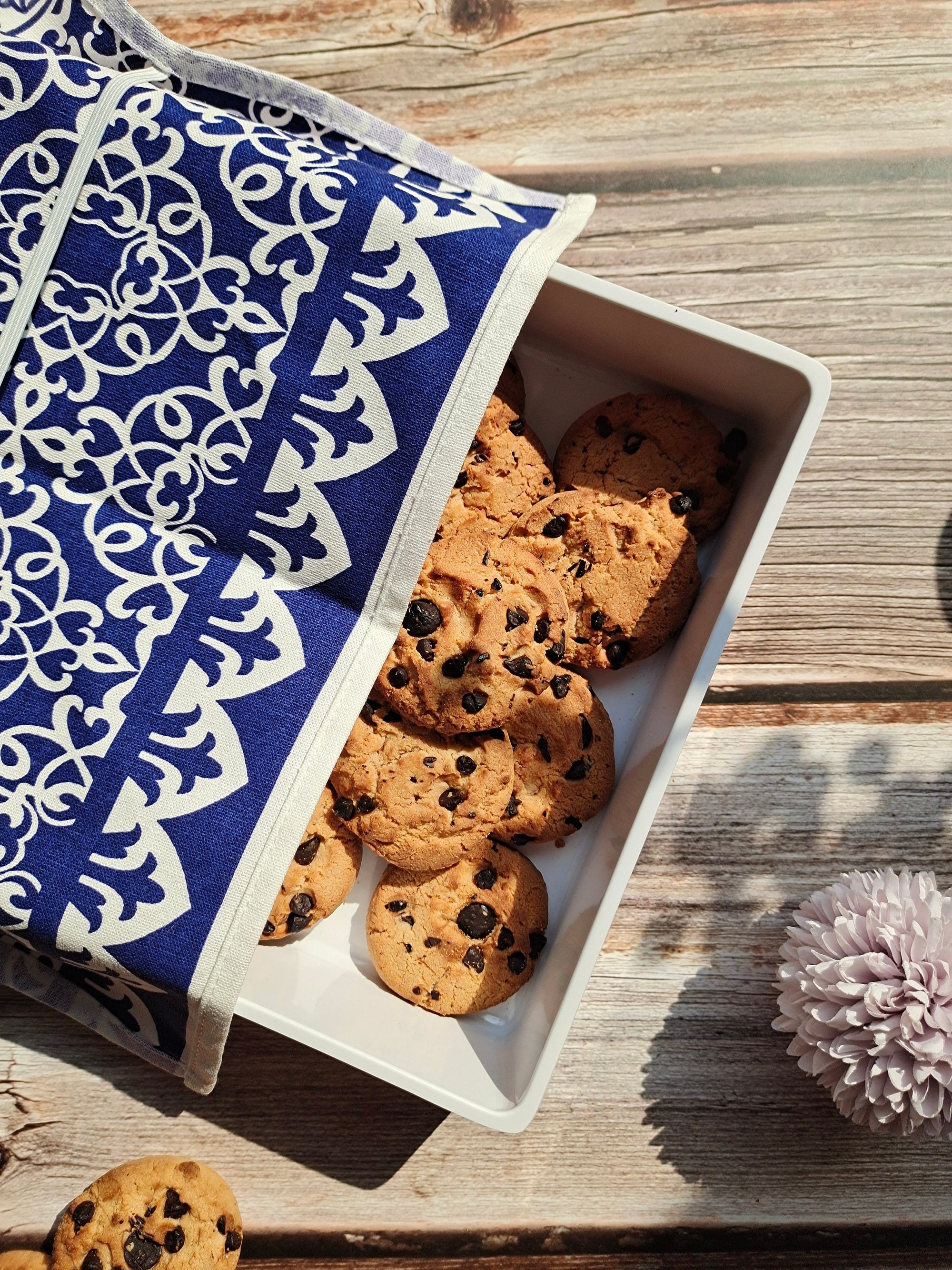 Rectangle Dish Cover and Casserole Cover,Cloth Cover for a Casserole Dish Reusable Zero Waste Swap,Housewarming Gift blue retro