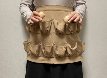 Egg Gathering Apron,Garden Apron,Egg Collecting Apron ，Harvest Apron, Cotton Apron，Egg Apron-Khaki for adult and kids