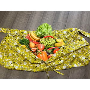 Harvest Apron Gathering Apron, Egg Apron，Cotton Foraging Apron Garden Apron with pockets Vegetable, Fruit,Christmas gift yellow dandelion