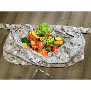 Harvest Apron Gathering Apron, Egg Apron，Cotton Foraging Apron Garden Apron with pockets Vegetable, Fruit,Christmas gift gray dandelion