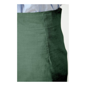 Custom Size Cotton linen wrap skirt, wrap around skirt,high waisted skirt,Custom Size, wrap midi skirt,Full length skirt, Dark Green