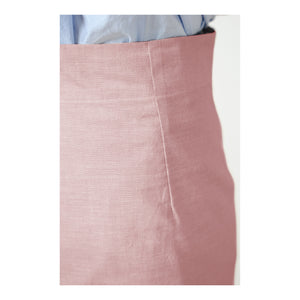 Custom Size Cotton linen wrap skirt, wrap around skirt,high waisted skirt,Custom Size, wrap midi skirt,Full length skirt, Pink