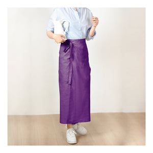 Custom Size Cotton linen wrap skirt, wrap around skirt,high waisted skirt,Custom Size, wrap midi skirt,Full length skirt, Dark purple