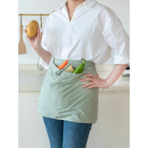 Harvest Apron Gathering Apron, Egg Apron，Cotton Foraging Apron Garden Apron with pockets Vegetable, Fruit,Christmas gift caramel