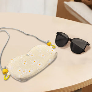 Personalized sunglass Adjustable crossbody bag,hand embroidered pouch,glasses padded pouch neck bag,Coin Purse,Sunglasses bag Christmas Gift