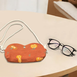 Personalized sunglass Adjustable crossbody bag,hand pouch,glasses padded pouch neck bag,Coin Purse,Sunglasses bag embroidered pumpkin