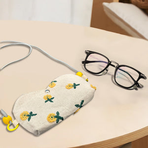 Personalized sunglass Adjustable crossbody bag,hand embroidered pouch,glasses padded pouch neck bag,Coin Purse,Sunglasses bag Daisy