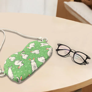 Personalized sunglass Adjustable crossbody bag,hand pouch,glasses padded pouch neck bag,Coin Purse,Sunglasses bag rabbit gift for her