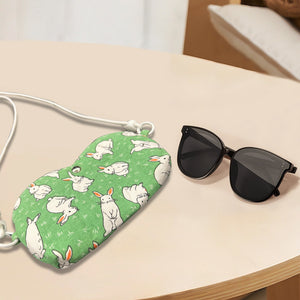 Personalized sunglass Adjustable crossbody bag,hand pouch,glasses padded pouch neck bag,Coin Purse,Sunglasses bag rabbit gift for her