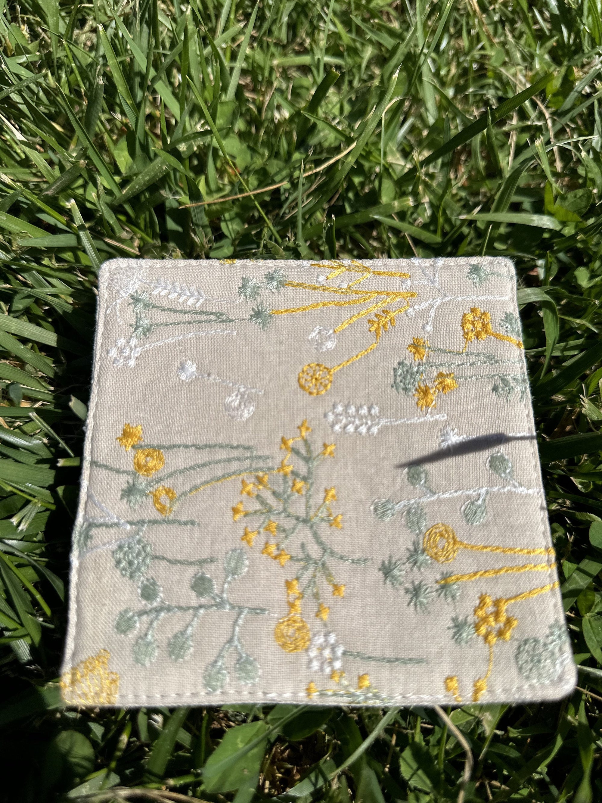 Embroidered Dandelion Drink Coasters Table Protection Home Gift Housewarming gift