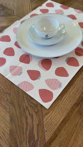 Placemats personalized, placemats with custom name, table setting, table decoration placemat , Housewarming gift strawberry