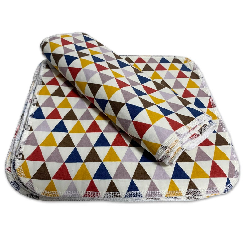 Multi-Use Soft Towel, Set of 12 — Colorful Triangles