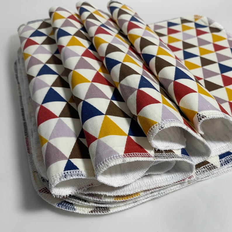 Multi-Use Soft Towel, Set of 12 — Colorful Triangles