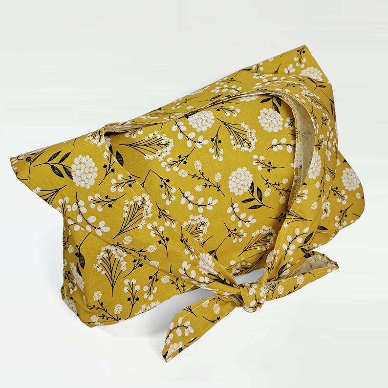 Yellow Dandelion Adjustable Linen Tote Bag