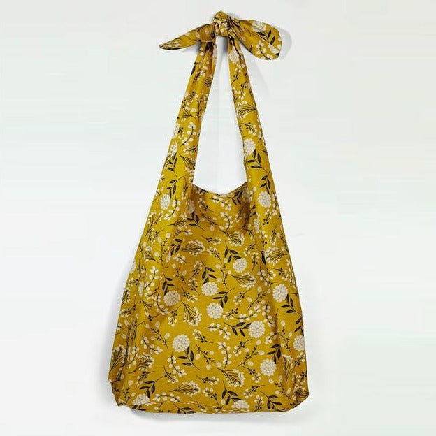 Yellow Dandelion Adjustable Linen Tote Bag