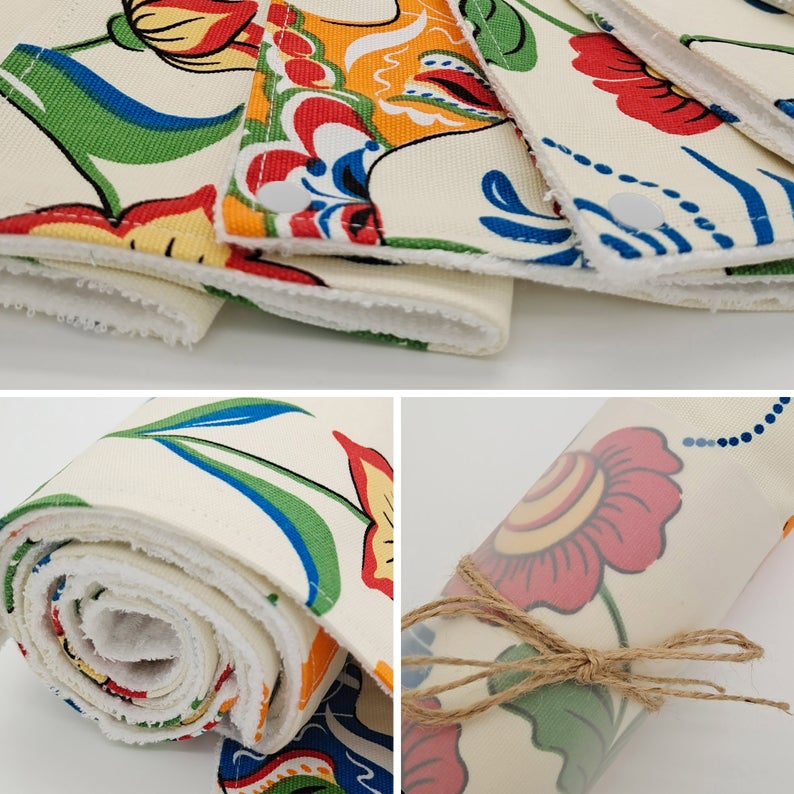 Reusable Unpaper Towels — Colorful flower