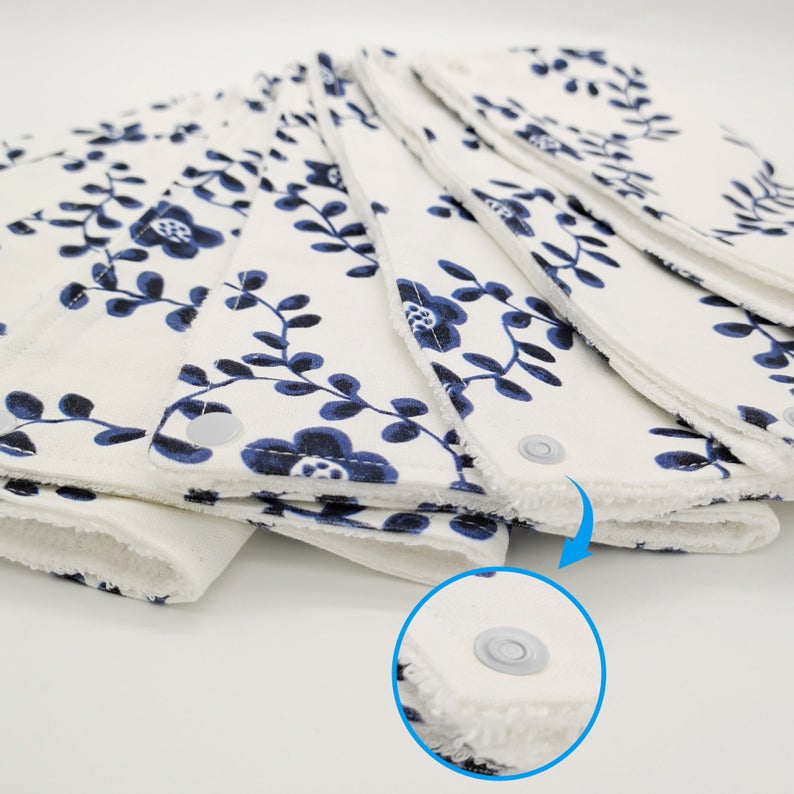 Reusable Unpaper Towels — Blue flower