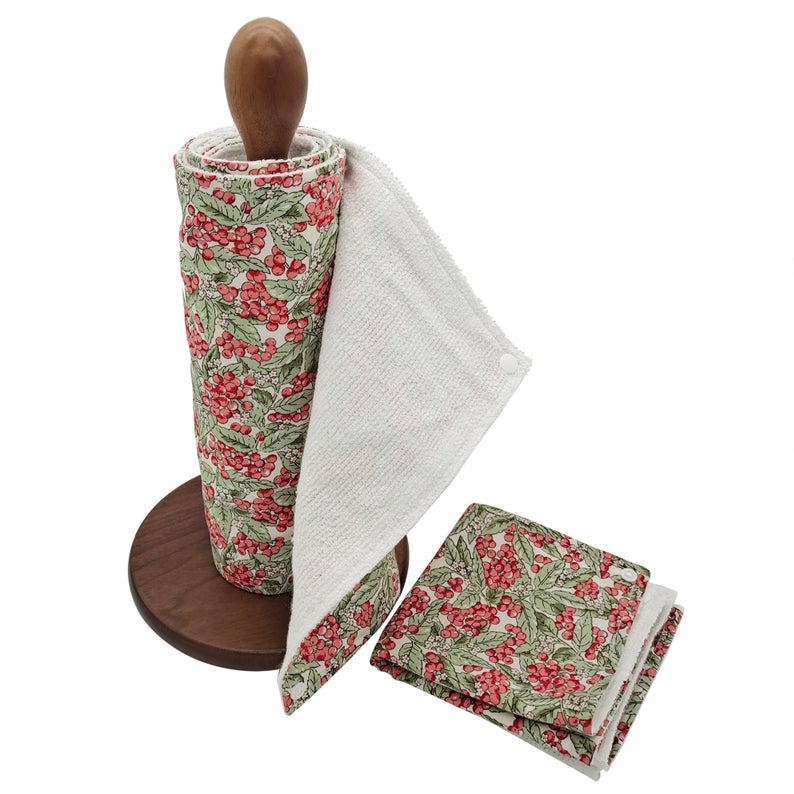 Reusable Unpaper Towels — Red berries