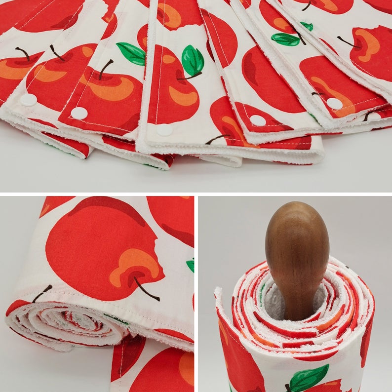 Reusable Unpaper Towels — Red Apple