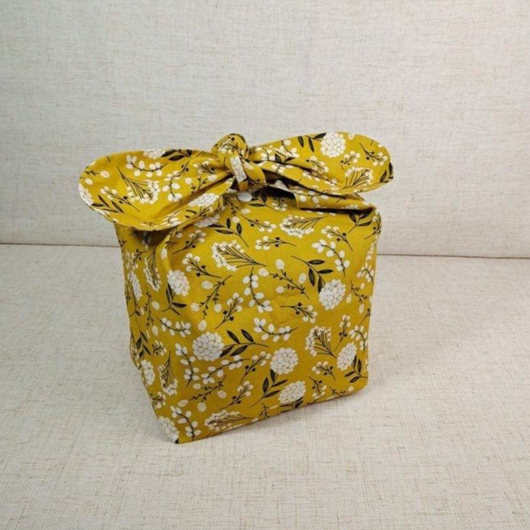 Yellow Dandelion Cotton Bento Lunch Bag