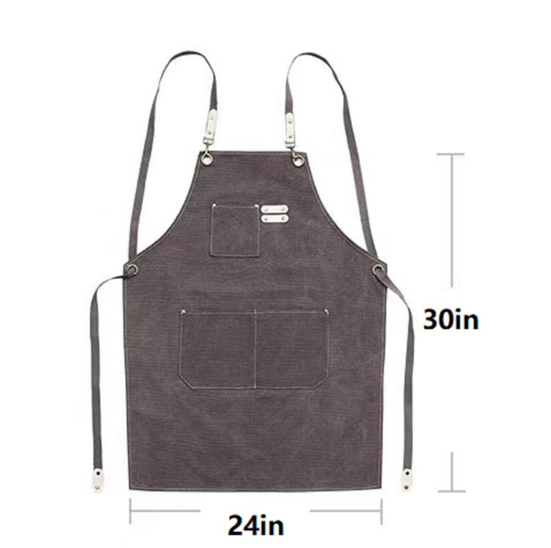 Gray Denim Apron