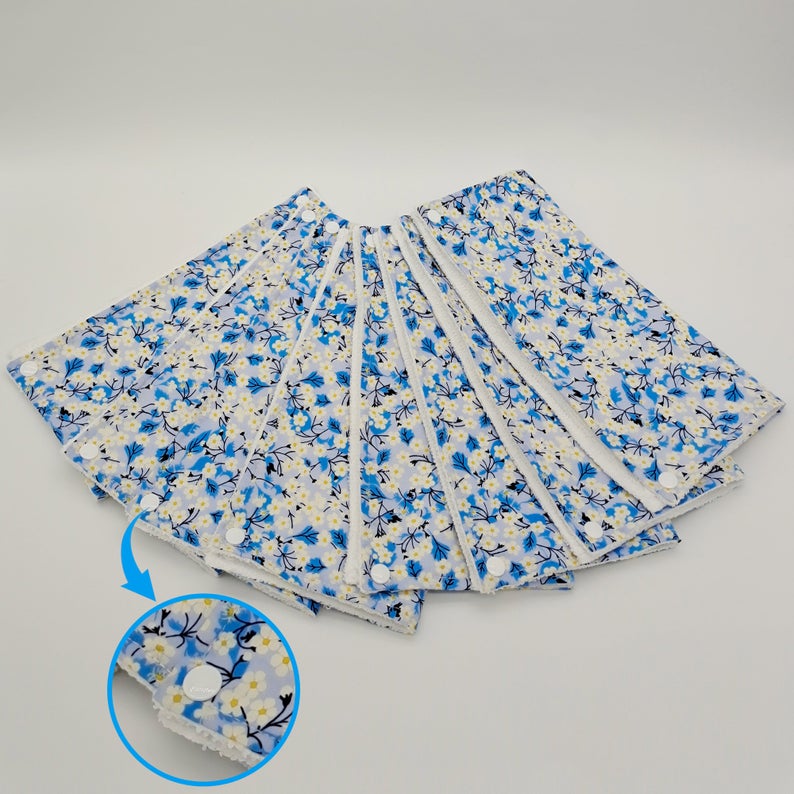 Reusable Unpaper Towels — Blue Flower