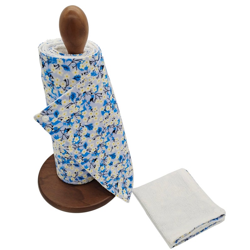 Reusable Unpaper Towels — Blue Flower