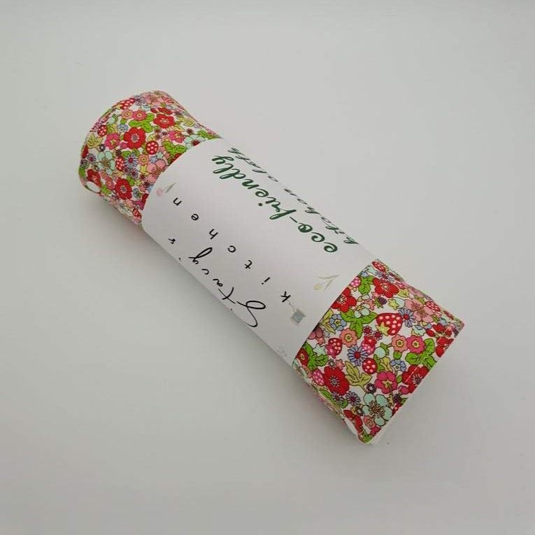 Reusable Unpaper Towels — Red Flowers