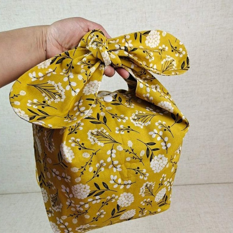 Yellow Dandelion Cotton Bento Lunch Bag