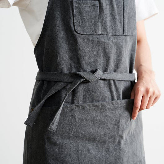 Dark Gray No Distress Denim Apron