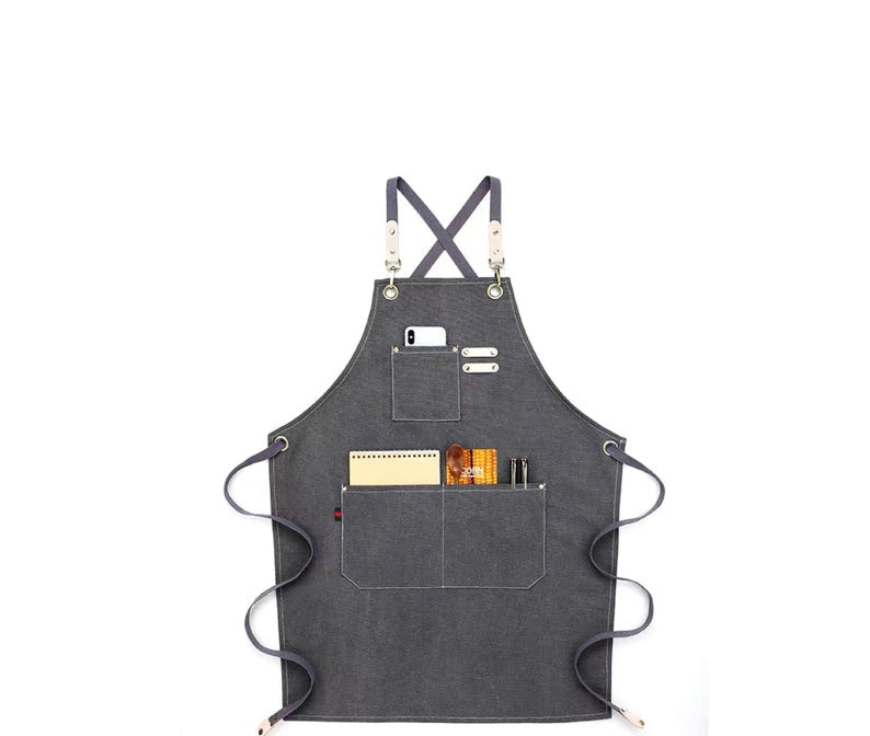 Gray Denim Apron