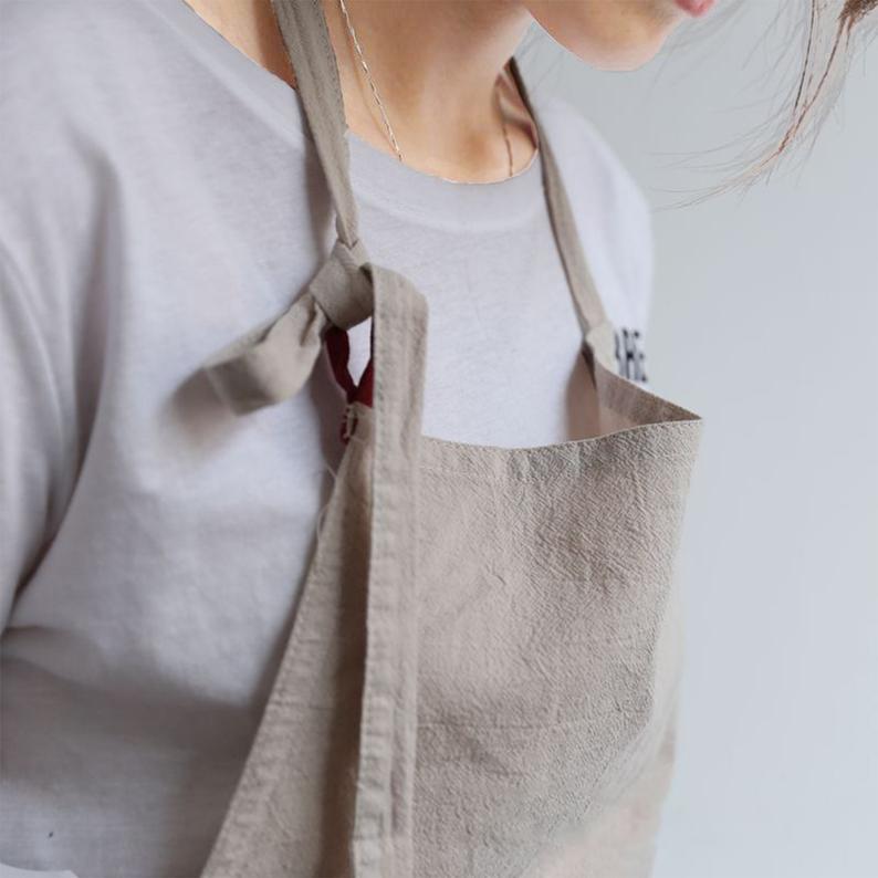 Multiple Color Cotton Slub Smock Apron