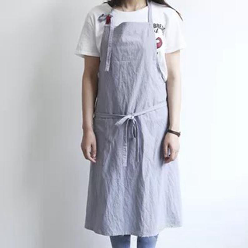 Multiple Color Cotton Slub Smock Apron