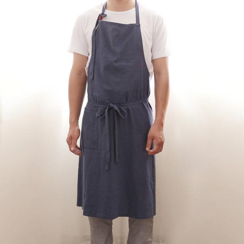 Multiple Color Cotton Slub Smock Apron