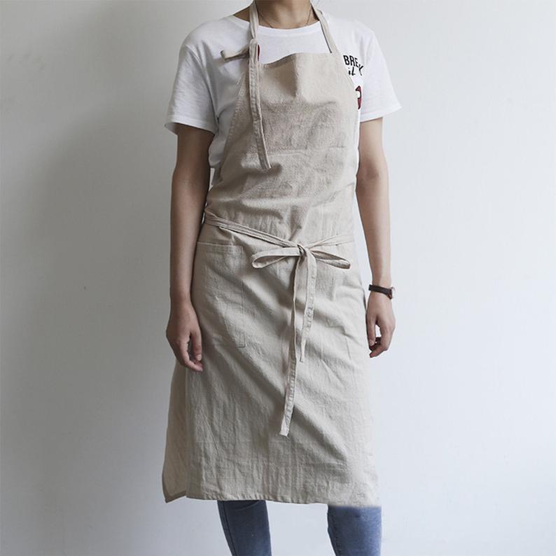 Multiple Color Cotton Slub Smock Apron