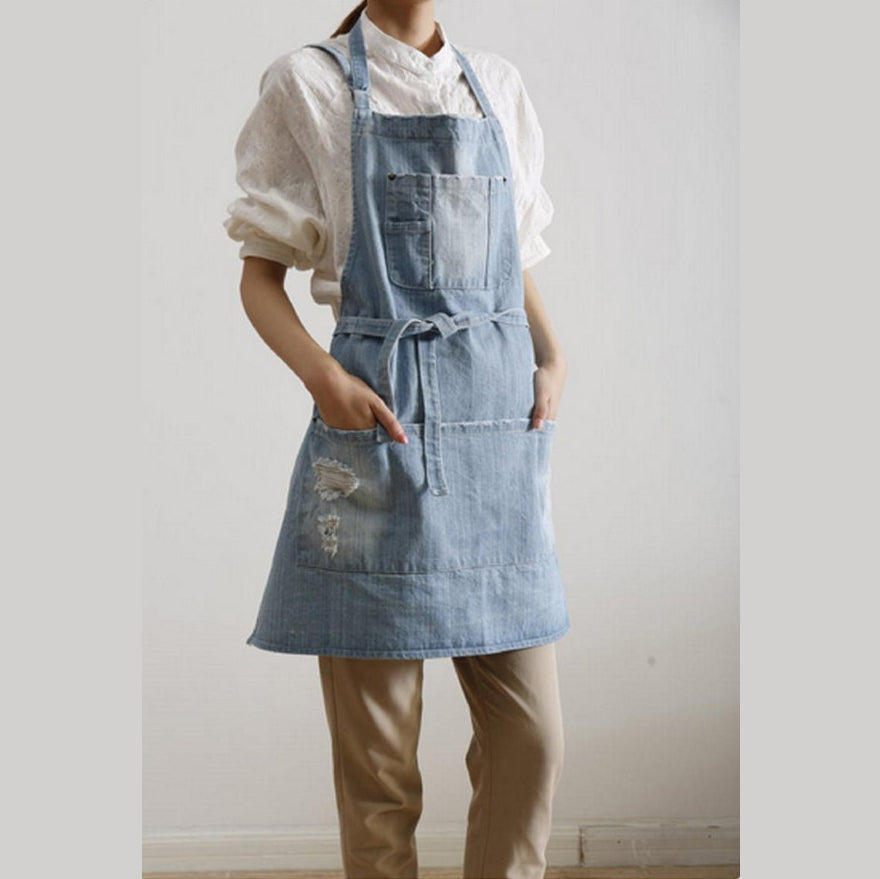 Light Blue Denim Apron