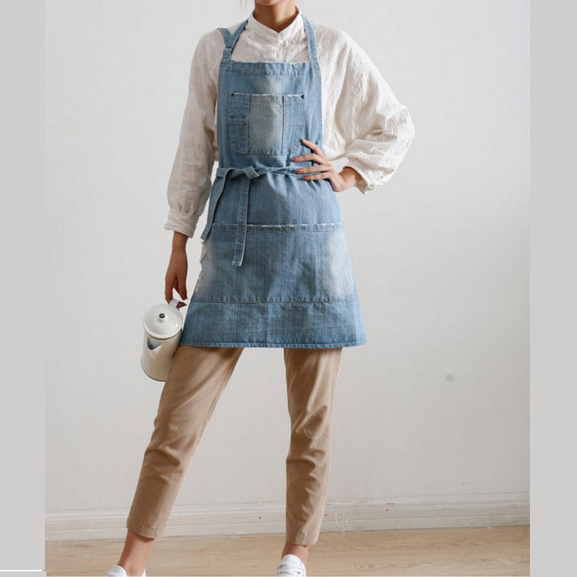 Light Blue Denim Apron