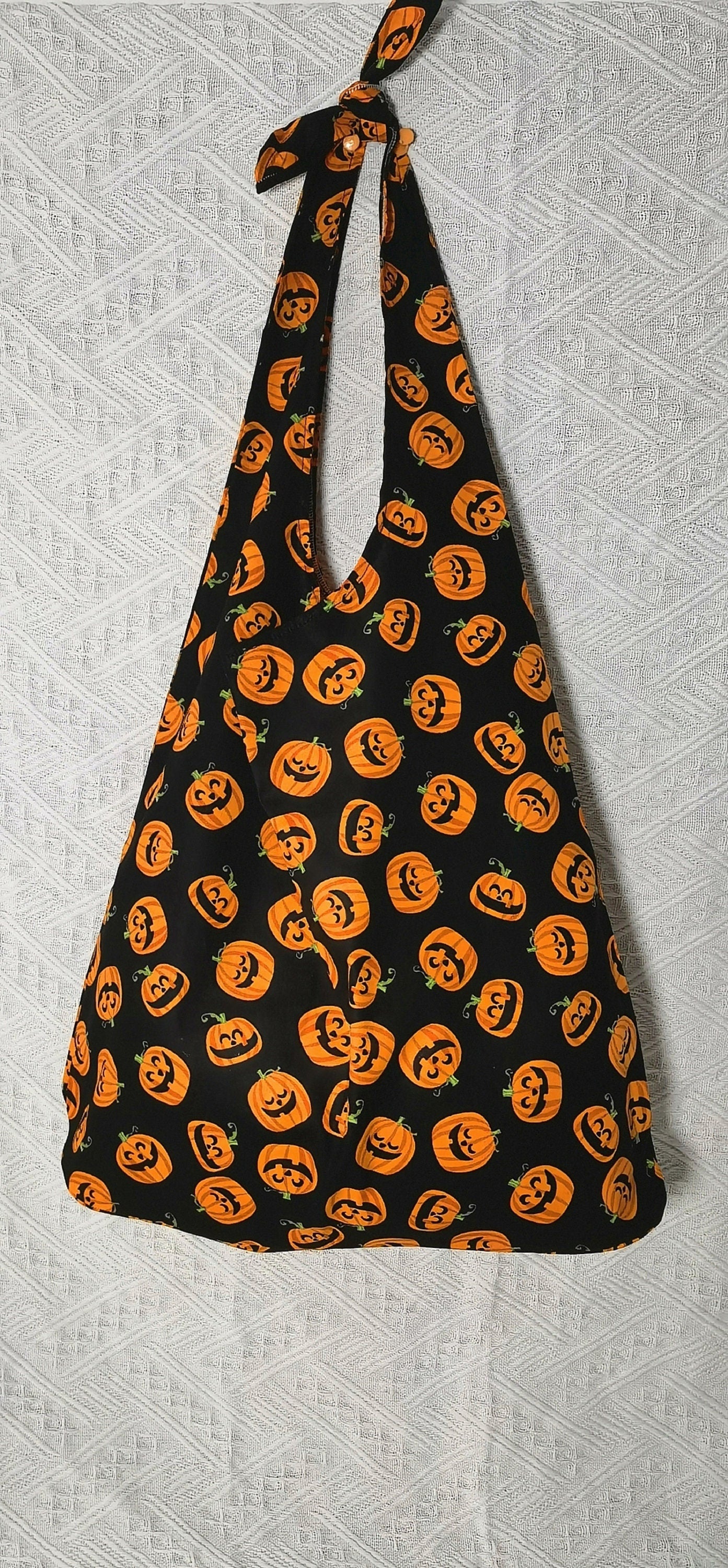 Halloween pumpkin bag  tote bag, linen tote bag, market bag, linen bag, adjustable bag  travel bag，beach bag